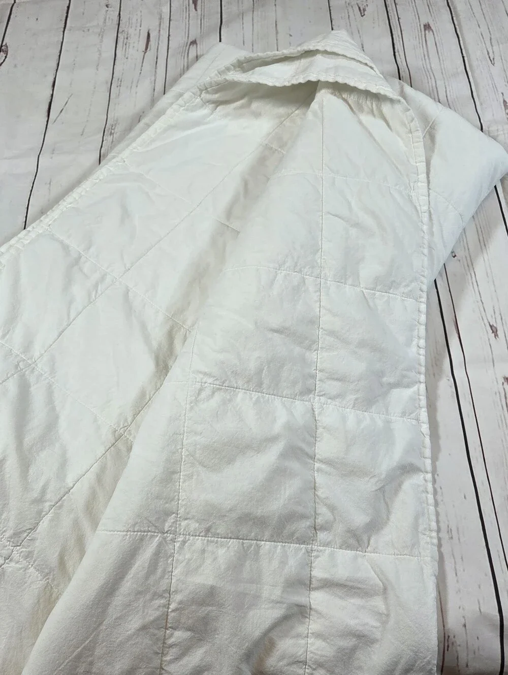Parachute Linen Box Quilt comforter King Calking Off White